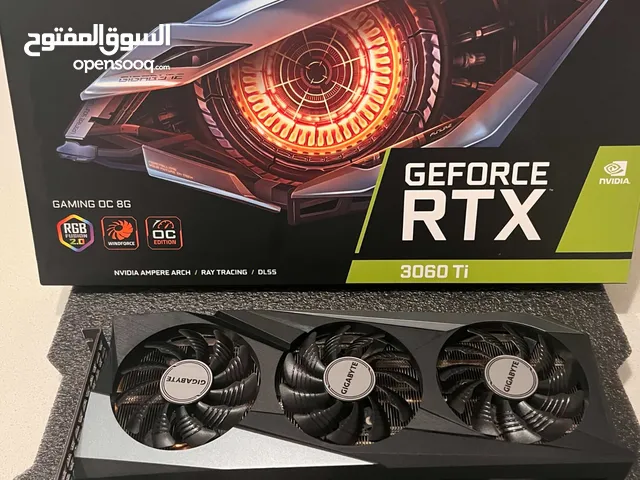 للبيع كرت rtx 3060ti gigabyte 3 FAN