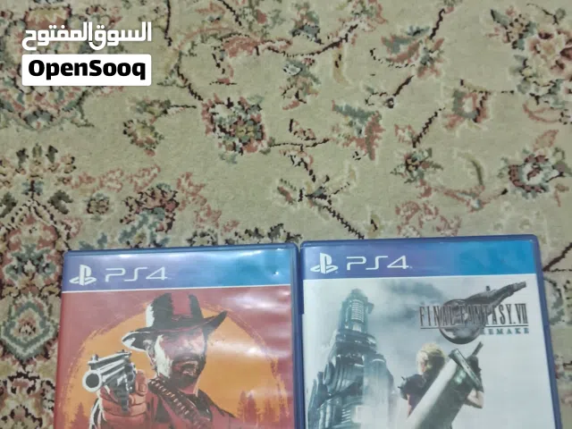 للبيع ألعاب مميزة: Red Dead 2 و Final Fantasy 7 Remake (مستعمل) بها خدوش بسيطة.