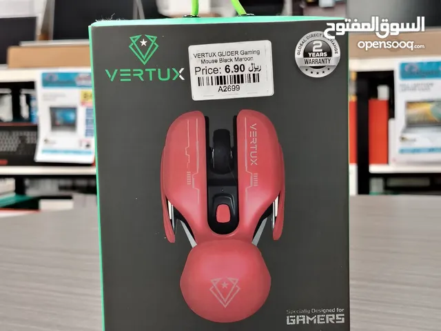 Vertux Glider Gaming Mouse Black Maroon