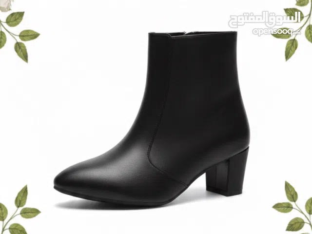 بوتات جلد وشامو شامو فقط اسود