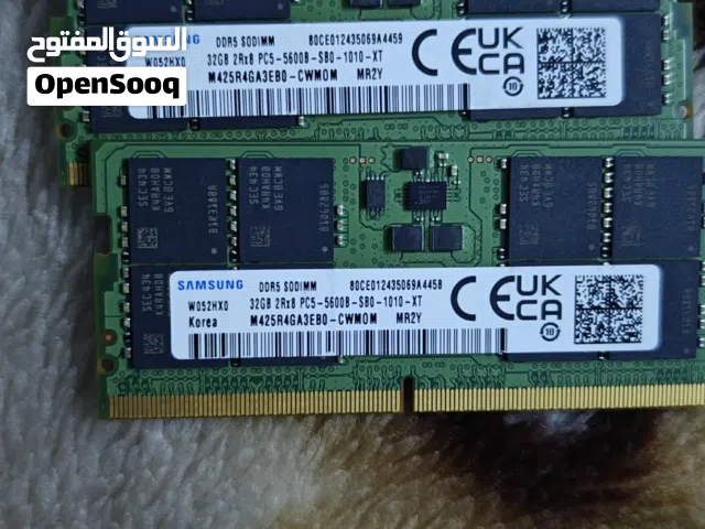 حبتين رام ddr5 32gb(*2) للبيع