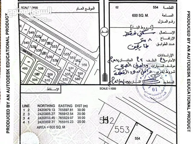 Residential Land for Sale in Al Sharqiya Ja'alan Bani Bu Ali