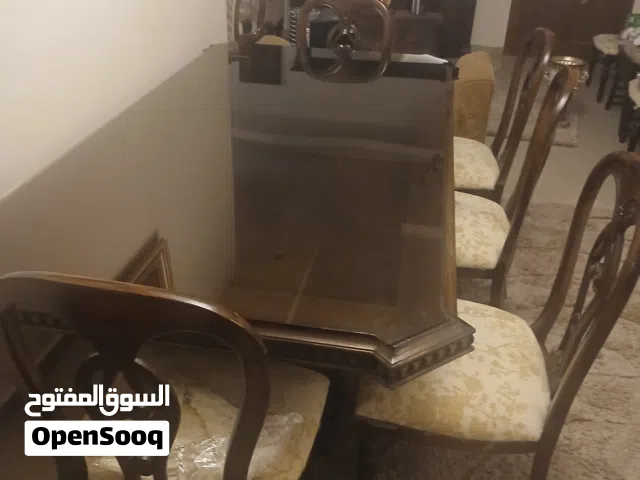 طاولة سفرة مع 8 كراسي زان مبخر