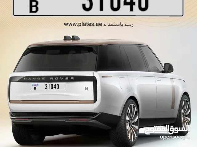 Dubai number plate special code B