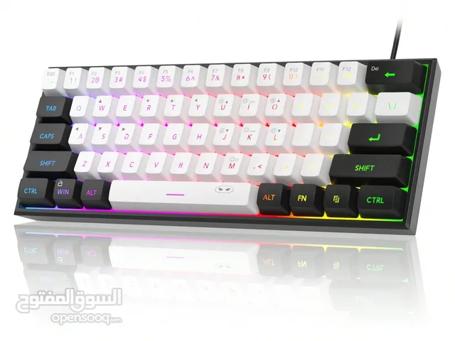 لوحة مفاتيح سلكية 60% Magegee Ts91 مع 61 مفتاحًا إضاءة RGB