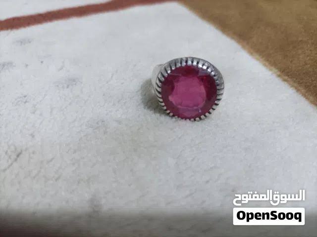 خاتم فضة عيار 925 وحجز زفير وردي
