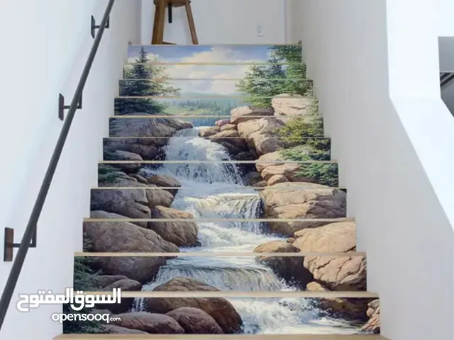 ملصقات 3d لتزين الدرج او الارضيه او الجدران
