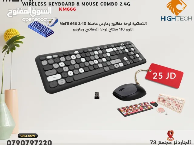 كيبورد وماوس كومبو KM-666 WIRELESS COLORFUL MOUSE AND KEYBOARD COMBO KIT