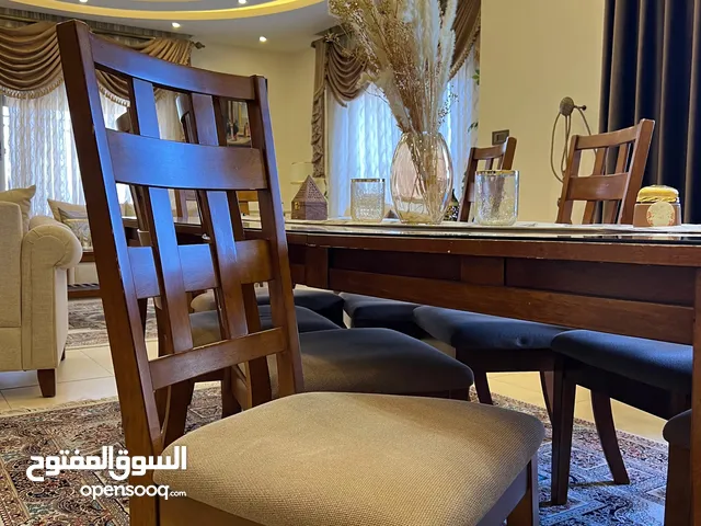 طقم صالون وسفرة لون جوزي