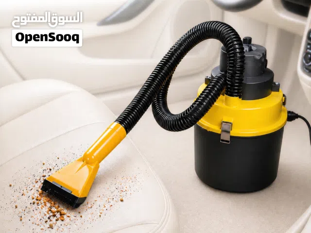 نظافة سيارتك صارت أسهل!  مكنسة سيارة محمولة شفط + نفخ، تنظف الجاف والرطب بسهولة  تشتغل على ول