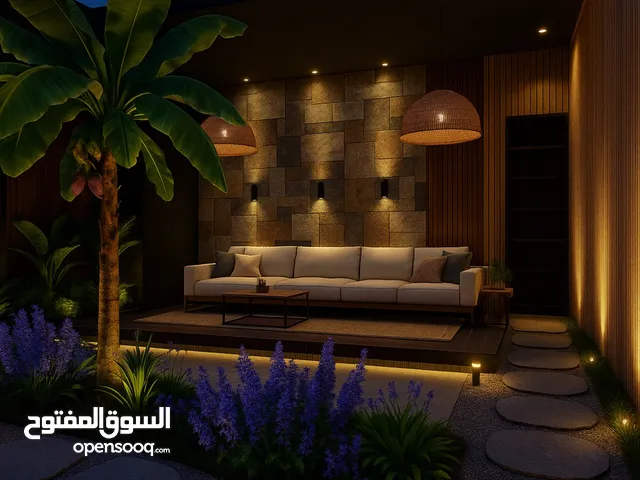 تصميم وتنفيذ حديقة المنزل بإحترافيه واناقه