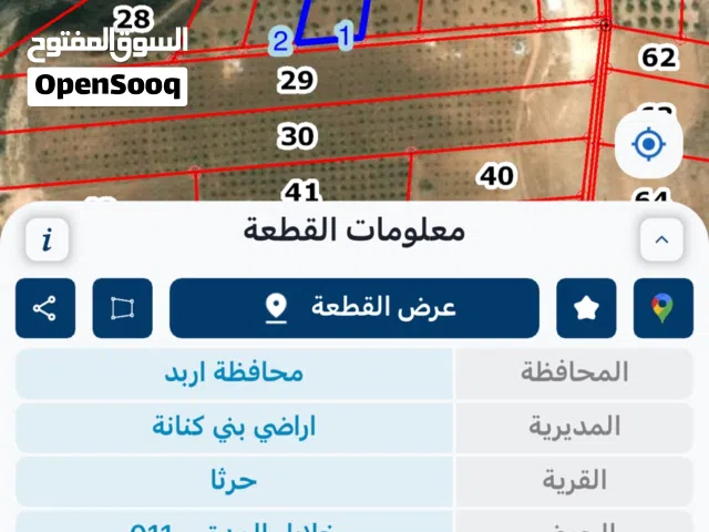 ارض مميزة وذات إطلالة رائعه على الأراضي السورية مزروعه أشجار زيتون مثمره وتصلح للاستثمار