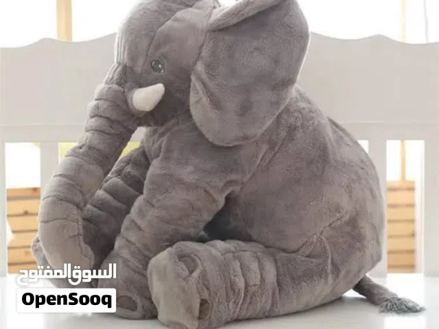 دبدوب  شكل فيل  سوفت حجم كبير  70 سم   دب الفيل القطن  الكبير بعدة الوان و كروم و ستيشن