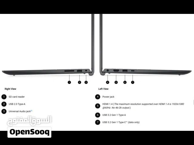 Dell Pro 15 Essential PV15255 Laptop, AMD Ryzen 5 7520U لابتوب ديل رايزن فايف