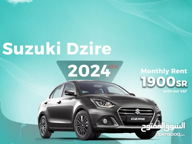Suzuki Dzire 2024 for monthly rental in Al Qatif with free delivery only for SR 1900