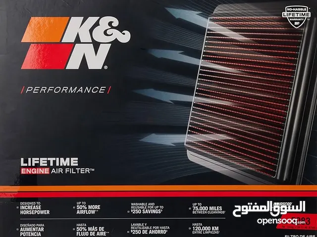 فلاتر k and n الرياضي الامريكي نيسان مكسيما و التيما و لكزس و أكورد وكامري