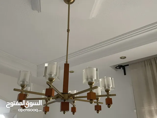 ثريا خشب وكريستال wood and crystal chandelier