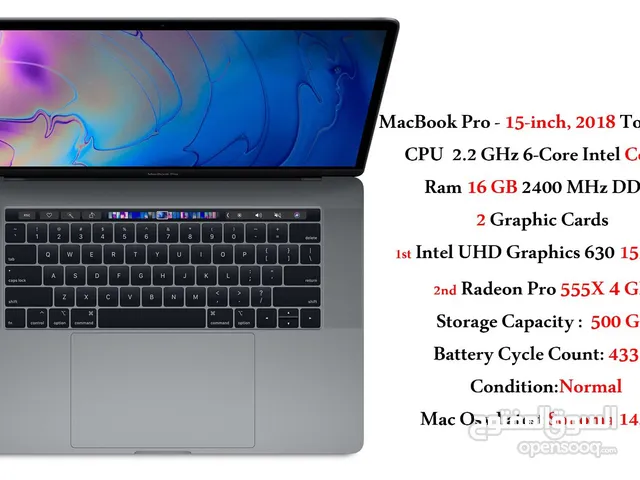 MAC BOOK BRO 2018 (512G+16Ram)