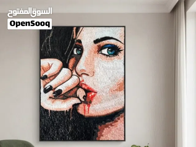 قم باضافة فخامة لوحات فن الفسيفساء الى منزلك رسم يدوي بالحجر متوفر جميع الاحجام والاشكال