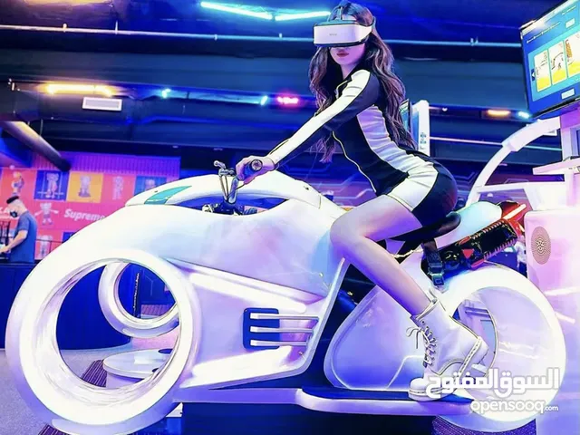 Virtual reality gaming simulators. Virtual reality. Game consoles. Gaming car. Gaming motorcycle.