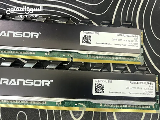 للبيع رامات 8x2 Ddr4 3000 ب 11 دينار