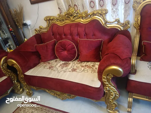 طقم كنب حفر خشب زان 9 مقاعد بحالة الوكالة للبيع