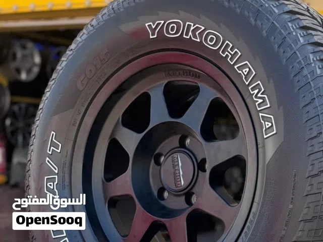 للبيع رنجات ميثود 5 اصليه 5 براغي مع 5 اطارات يوكوهاما اصليه ورنجات اصليه