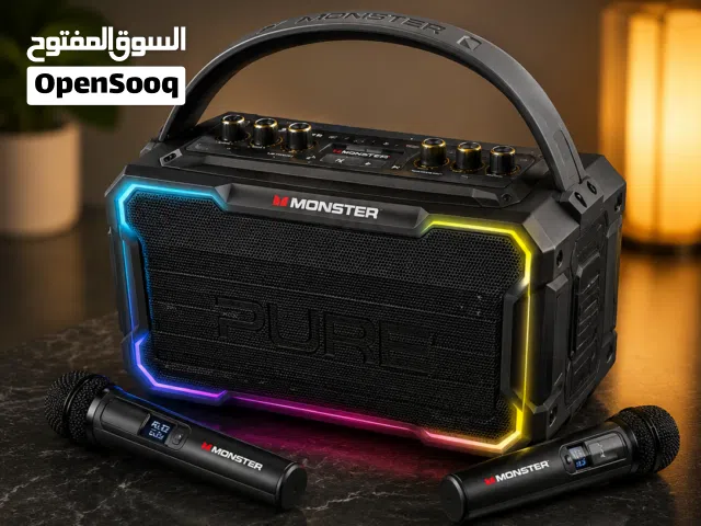 سماعة ومكبر صوت متكامل للحفلات والكاريوكي من Monster
