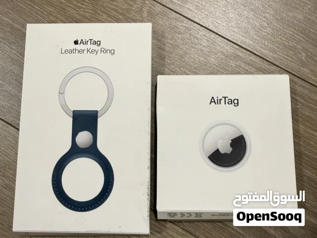 Apple airtag with leather keychain