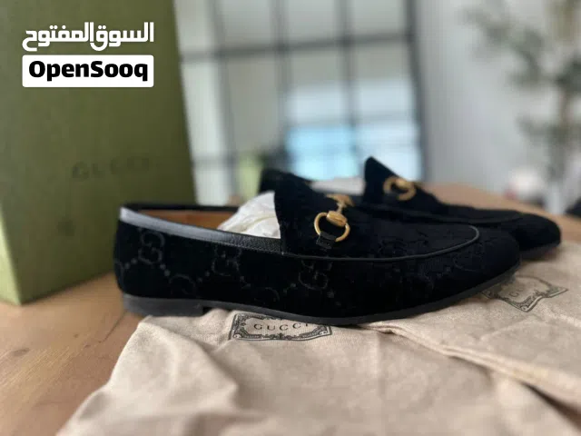 Gucci Black Velvet Loafers Men Size 41