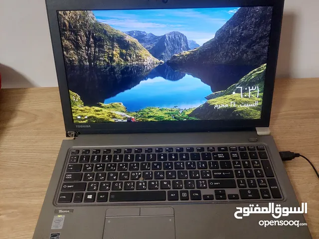 لابتوب توشيبا i7 مستعمل بحالة جيدة مواصفات ممتازة هاردسك 300 جيجا ومع بصمة وهاردسك 300 جيجا
