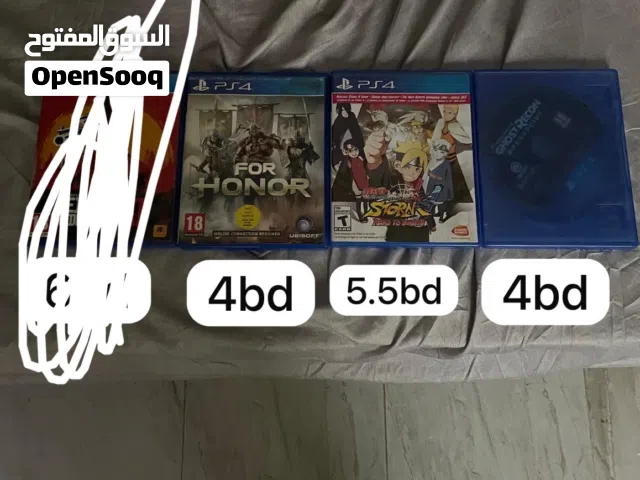 للبيع سيديات بلايستيشن قوست ريكون و ناروتو ستورم و فور هونر