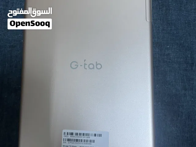 G‐Tab T8 Mate بحالة ممتازة  رام 4 GB  ذاكرة 16 + 32