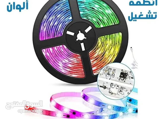 شريط حبل اضائه ليد LED RGB LIGHT تحكم بالريموت اوتطبيق يضئ الوان يعمل عن طريق وصلةUsb ضوء زينه ديكور
