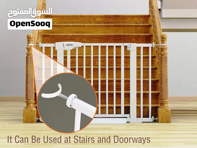 حاجز أمان معدني على شكل باب، مصمم لحماية الأطفال والحيوانات الأليفة  السعر 52 توصيل مجاني