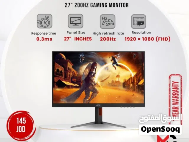 شاشة اي او سي Monitor AOC 27inch 200Hz بافضل الاسعار