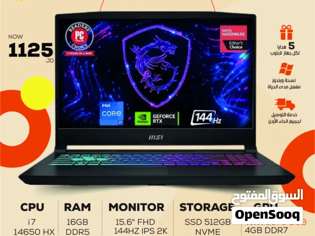 laptop MSI Katana i7 14th RTX 5070 8GB