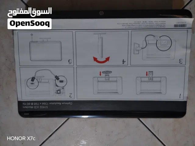 للبيع شاشة HP أصلية موديل S1932 مقاس 18.5 بوصة