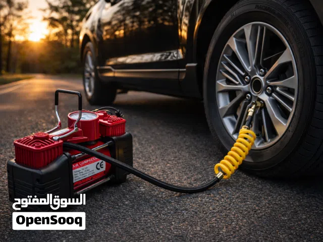 كمبريسر هواء ضغط قوي لائطارلت السيارات والبايسكلات والدراجات بسرعه وجوده ممتازه مريح للاعطال المفاجأ