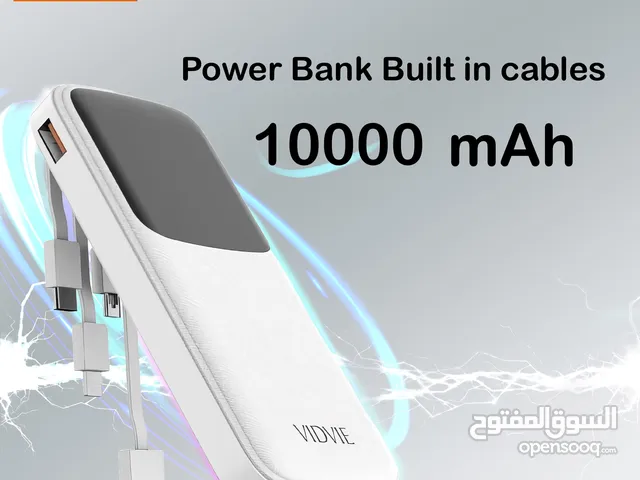 VIDVIE PB758 Power Bank 10000 MAH Built in cables باور بنك