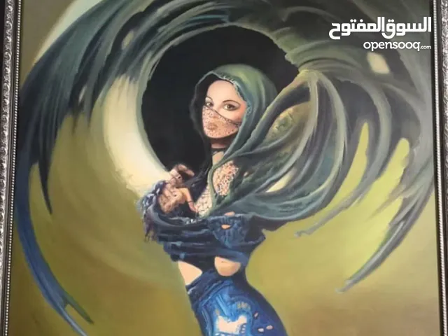 لوحة زيتية سريالية حصرية – 100×100 سم – عمل فني فاخر للبيع