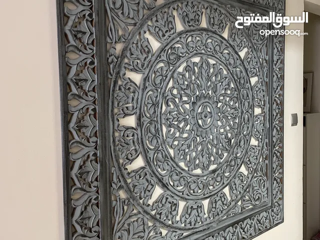 Carved wood wall art 1.5x1.5 m