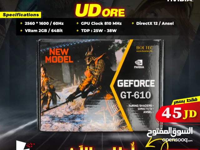 كروت شاشه يودور اصلية نفيديا عالية الجودة  Nvidia Graphic Card GPU Directx, Ansel, 4GB / 2 GB Vram