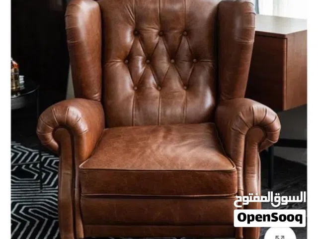 Leather arm chair never been used كرسي جلد جديد