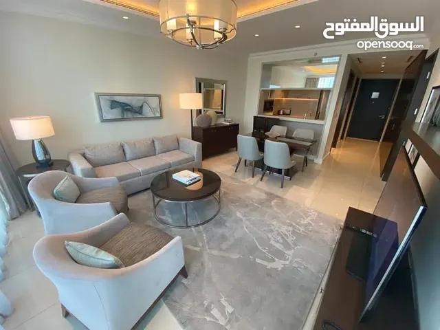 For luxurious annual rent, we offer you a very special 1-bed apartment with a full view of Burj Khal