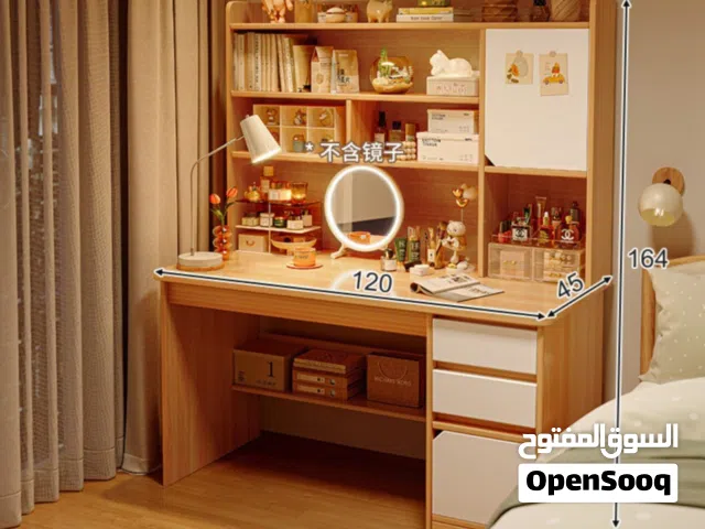 ميز مكتبي  القياسات مثبته على الصوره  توصيل بغداد 5  المحافظات 10