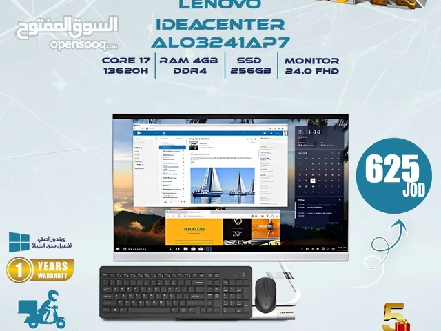 LENOVO PC ALL IN ONE I7 13GEN 4G 256SSD 24" MONITOR