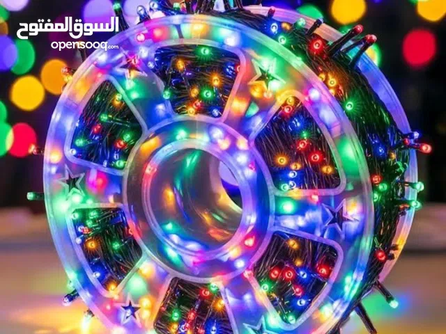 سرب إضاءة LED ملفوف (روله) استخدام داخلي وخارجي الطول: 30 متر أوضاع إضاءة متعددة جهد 220 فولت