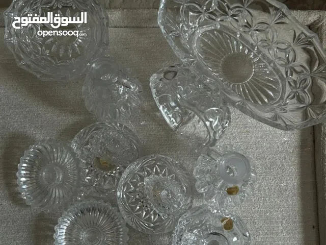 صحون كرستال و أكواب