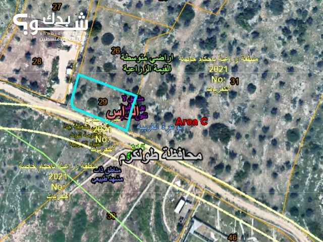 قطعة أرض 660 متر استثمارية مميزة في قرية الراس / طولكرم